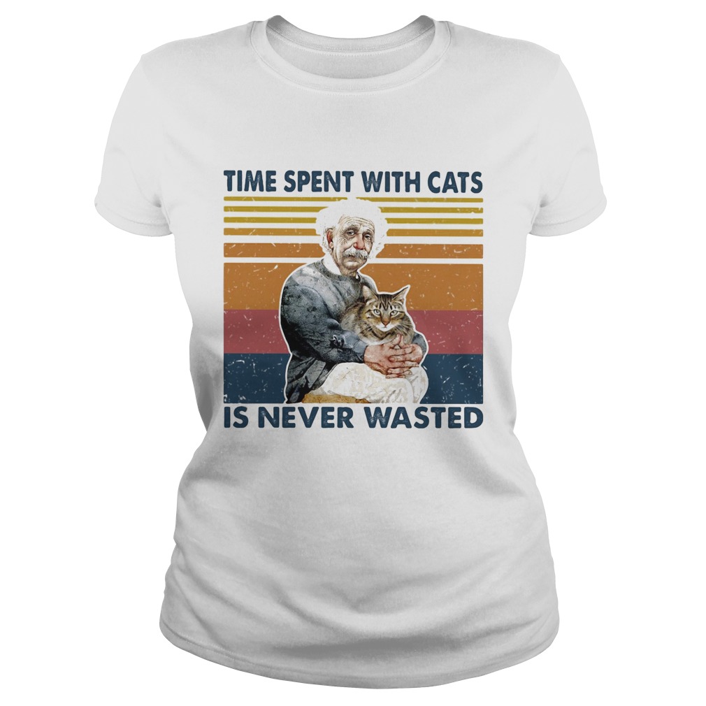 Time spent with cats is never wasted vintage retro Classic Ladies