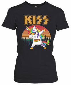 Unicorn Dabbing Kiss Vintage T-Shirt Classic Women's T-shirt