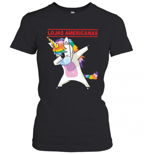 Unicorn Mask Lojas Americanas Logo T-Shirt Classic Women's T-shirt