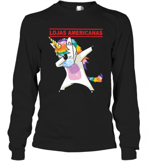 Unicorn Mask Lojas Americanas Logo T-Shirt Long Sleeved T-shirt 