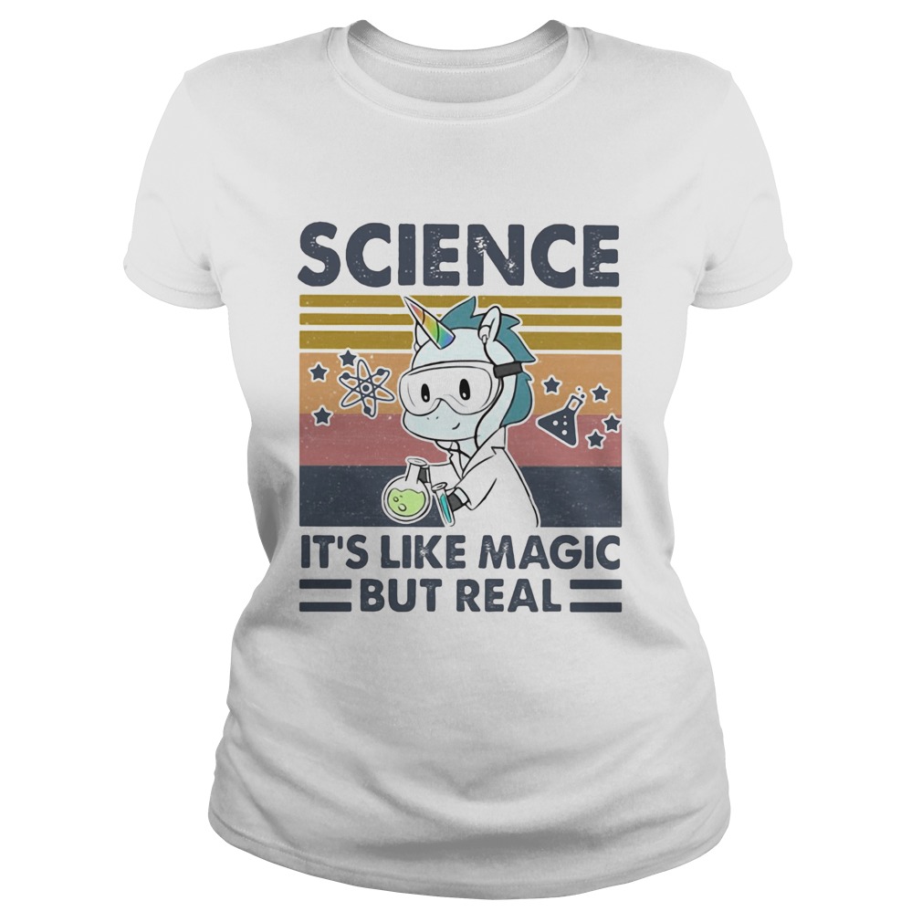 Unicorn science its like magic but real vintage retro Classic Ladies