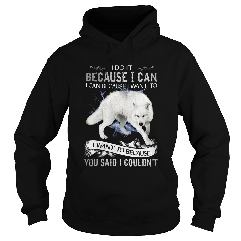 Wolf I Do It Because I Can I Can Because I Want To I Want Because You Said I Couldnt Hoodie