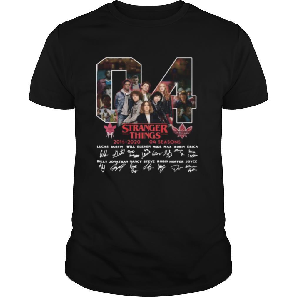 04 stranger things 2016 2020 04 seasons signatures shirt