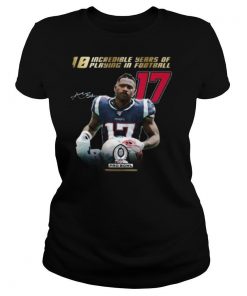 10 incredible years of laying in football 17 antonio brown new england patriots signature shirt