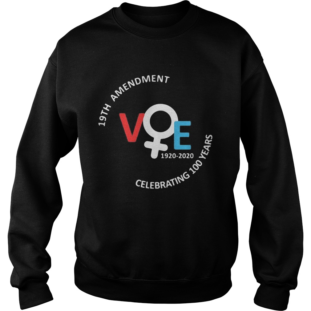 19th amendment vote 1920 2020 celebrating 100 years america Sweatshirt