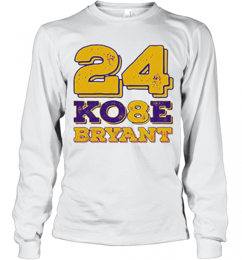 24 Kobe Bryant Los Angeles Lakers Basketball T-Shirt Long Sleeved T-shirt 