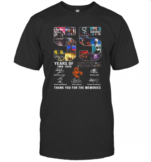 55 Years Of 1965 2020 Scorpions Thank You For The Memories Signatures T-Shirt