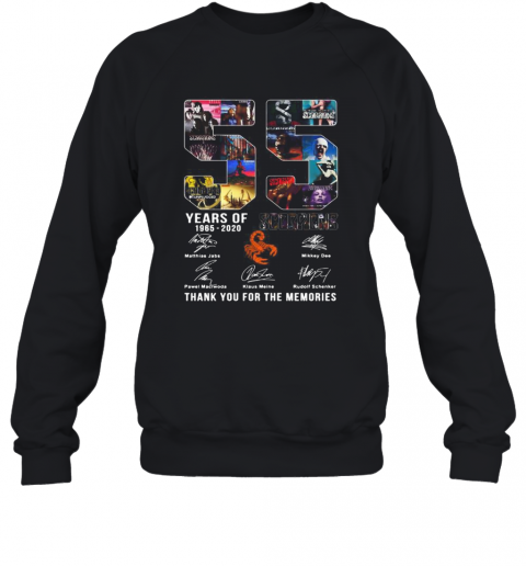 55 Years Of 1965 2020 Scorpions Thank You For The Memories Signatures T-Shirt Unisex Sweatshirt