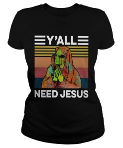 Alien Yall Need Jesus Vintage  Classic Ladies