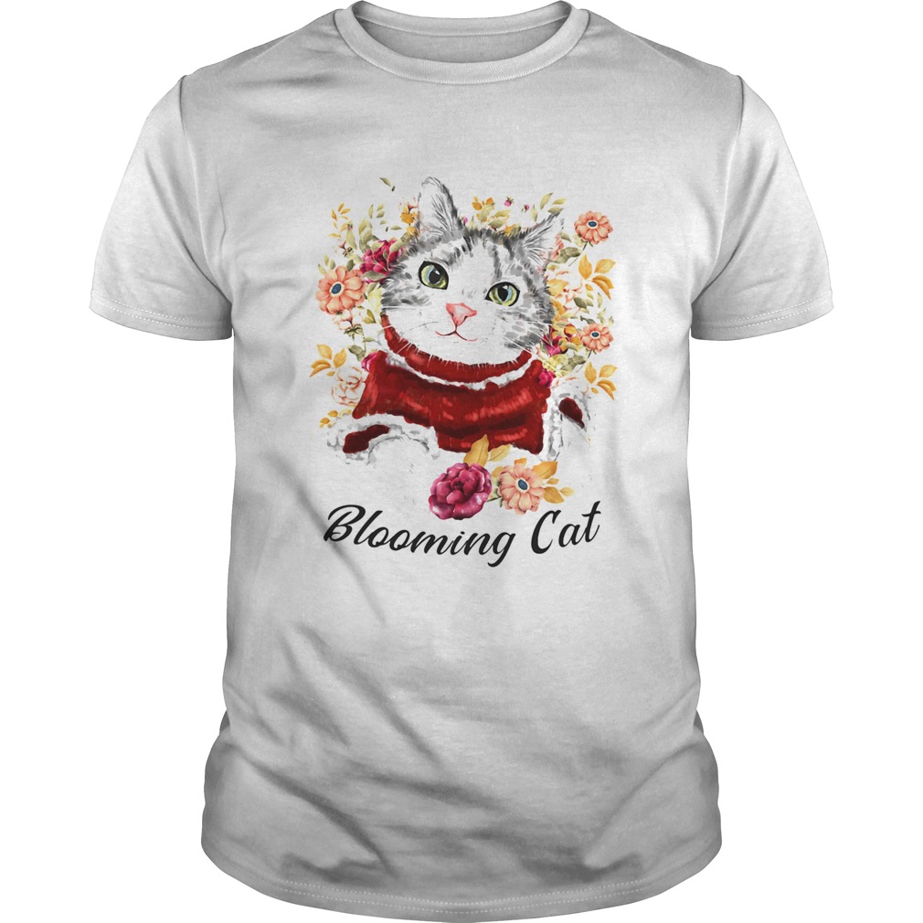 BLOOMING CAT WATERCOLOR CAT FLOWER shirt