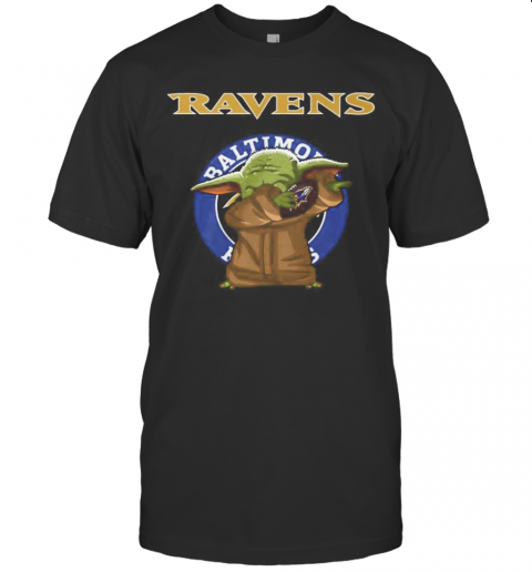 Baby Yoda Baltimore Ravens Football T-Shirt