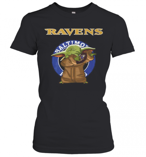 Baby Yoda Baltimore Ravens Football T-Shirt Classic Women's T-shirt