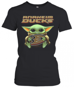 Baby Yoda Hug Anaheim Ducks Baseball T-Shirt Classic Women's T-shirt