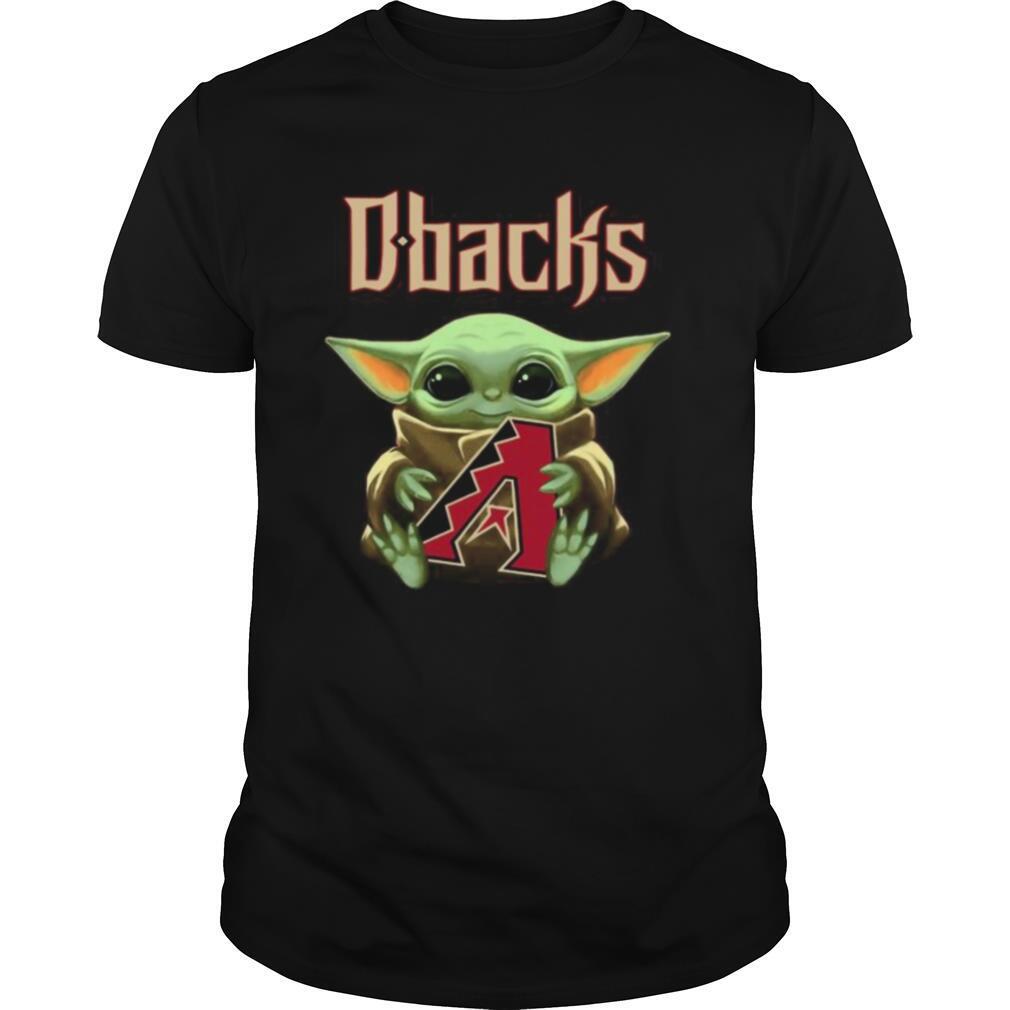 Baby Yoda Hug Arizona Diamondbacks Logo