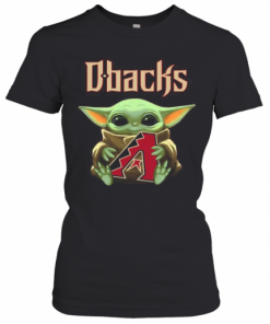 Baby Yoda Hug Arizona Diamondbacks Logo T-Shirt Classic Women's T-shirt