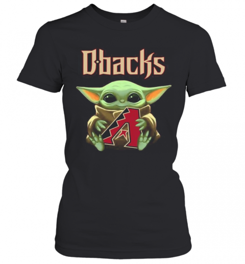 Baby Yoda Hug Arizona Diamondbacks Logo T-Shirt Classic Women's T-shirt