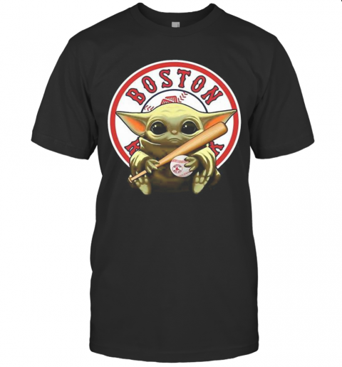 Baby Yoda Hug Boston Red Sox Baseball T-Shirt