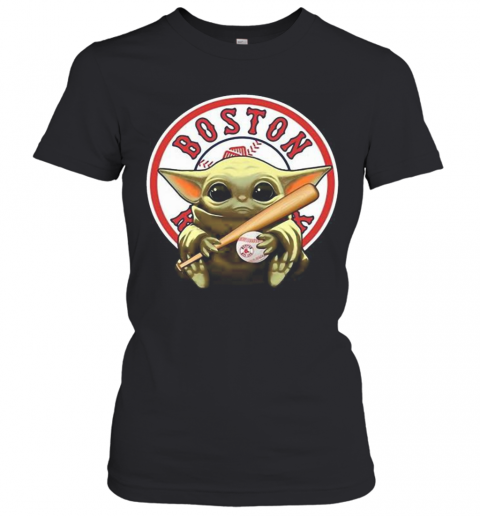 Baby Yoda Hug Boston Red Sox Baseball T-Shirt Classic Women's T-shirt