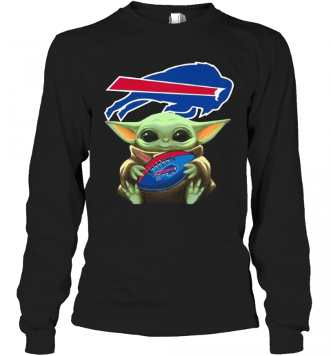 Baby Yoda Hug Buffalo Bills Football T-Shirt Long Sleeved T-shirt 