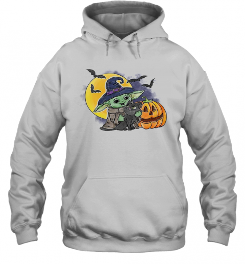 Baby Yoda Hug Cat Halloween T-Shirt Unisex Hoodie