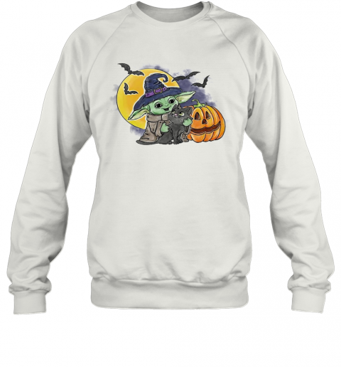 Baby Yoda Hug Cat Halloween T-Shirt Unisex Sweatshirt