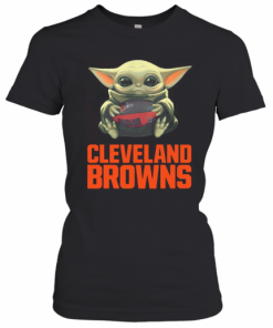 Baby Yoda Hug Cleveland Browns Logo T-Shirt Classic Women's T-shirt