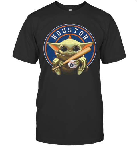 Baby Yoda Hug Houston Astros Baseball T-Shirt