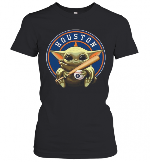 Baby Yoda Hug Houston Astros Baseball T-Shirt Classic Women's T-shirt