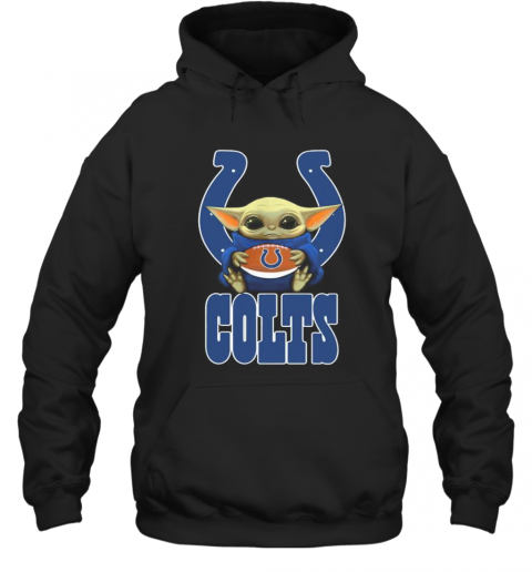 Baby Yoda Hug Indianapolis Colts Football T-Shirt Unisex Hoodie