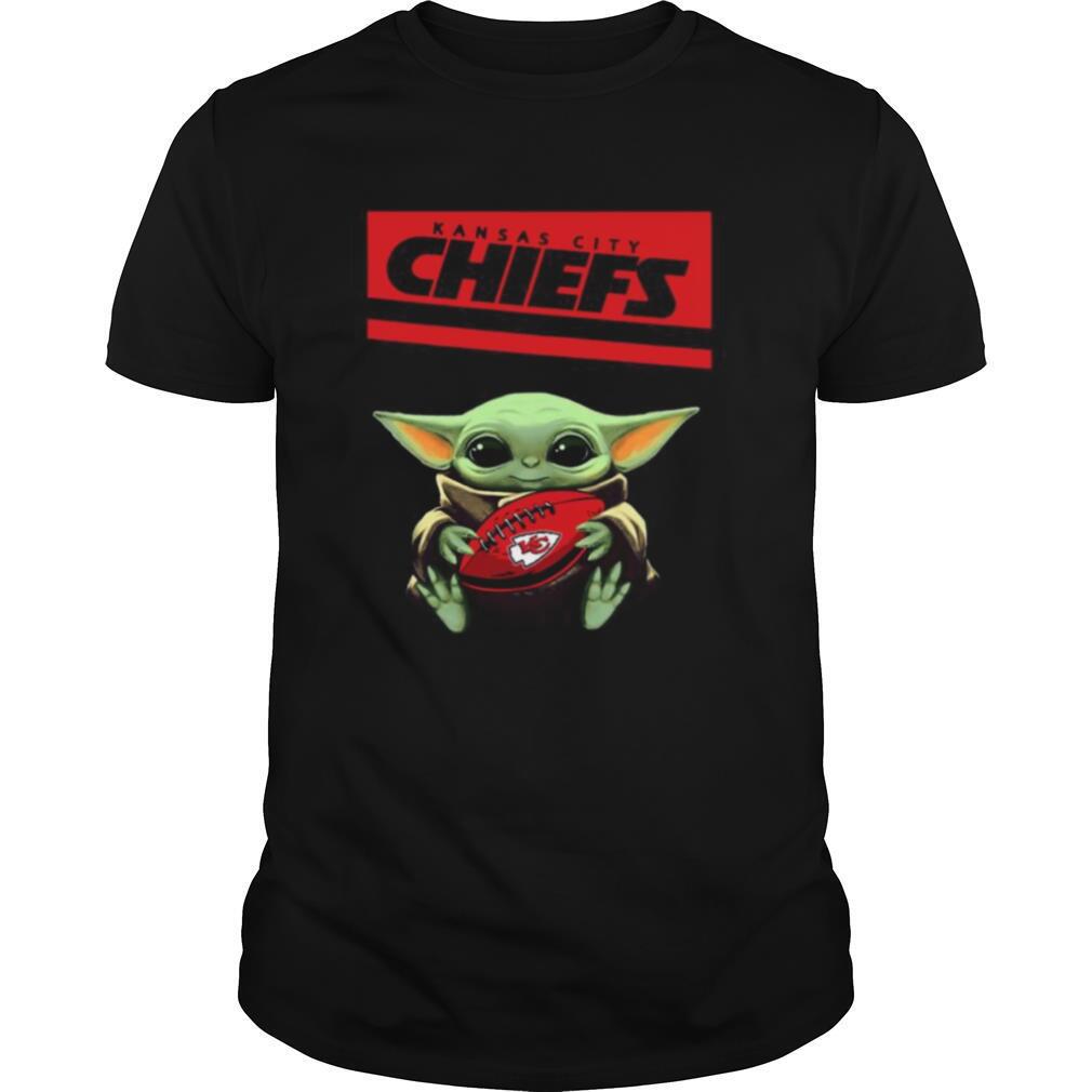 Baby Yoda Hug Kansas City Chiefs Football Logo