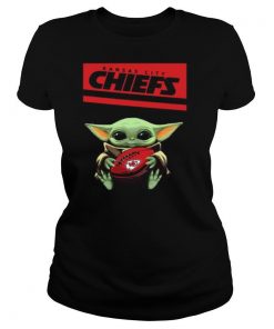 Baby Yoda Hug Kansas City Chiefs Football Logo