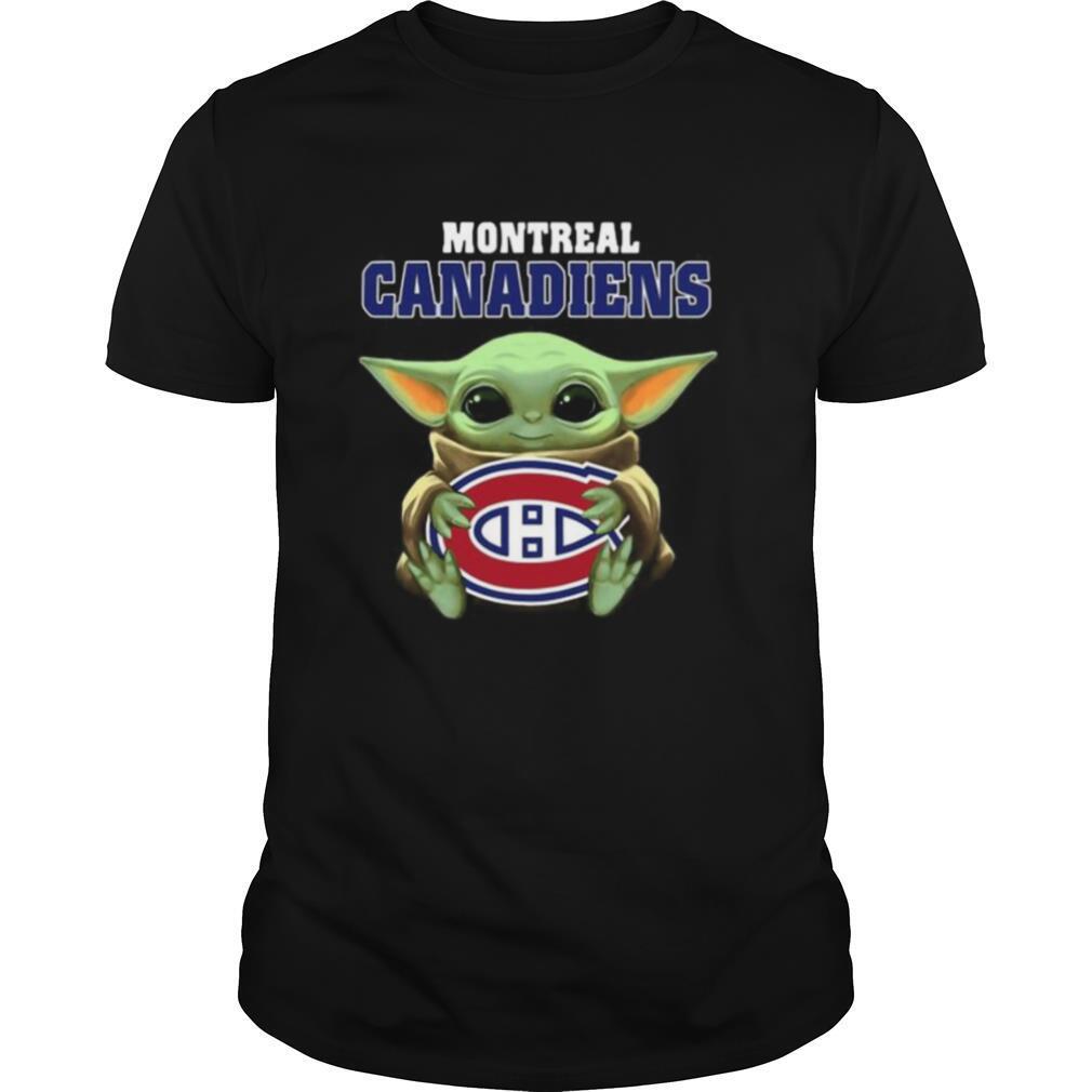 Baby Yoda Hug Montreal Canadiens Logo