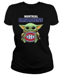 Baby Yoda Hug Montreal Canadiens Logo