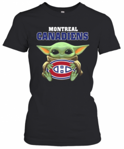 Baby Yoda Hug Montreal Canadiens Logo T-Shirt Classic Women's T-shirt