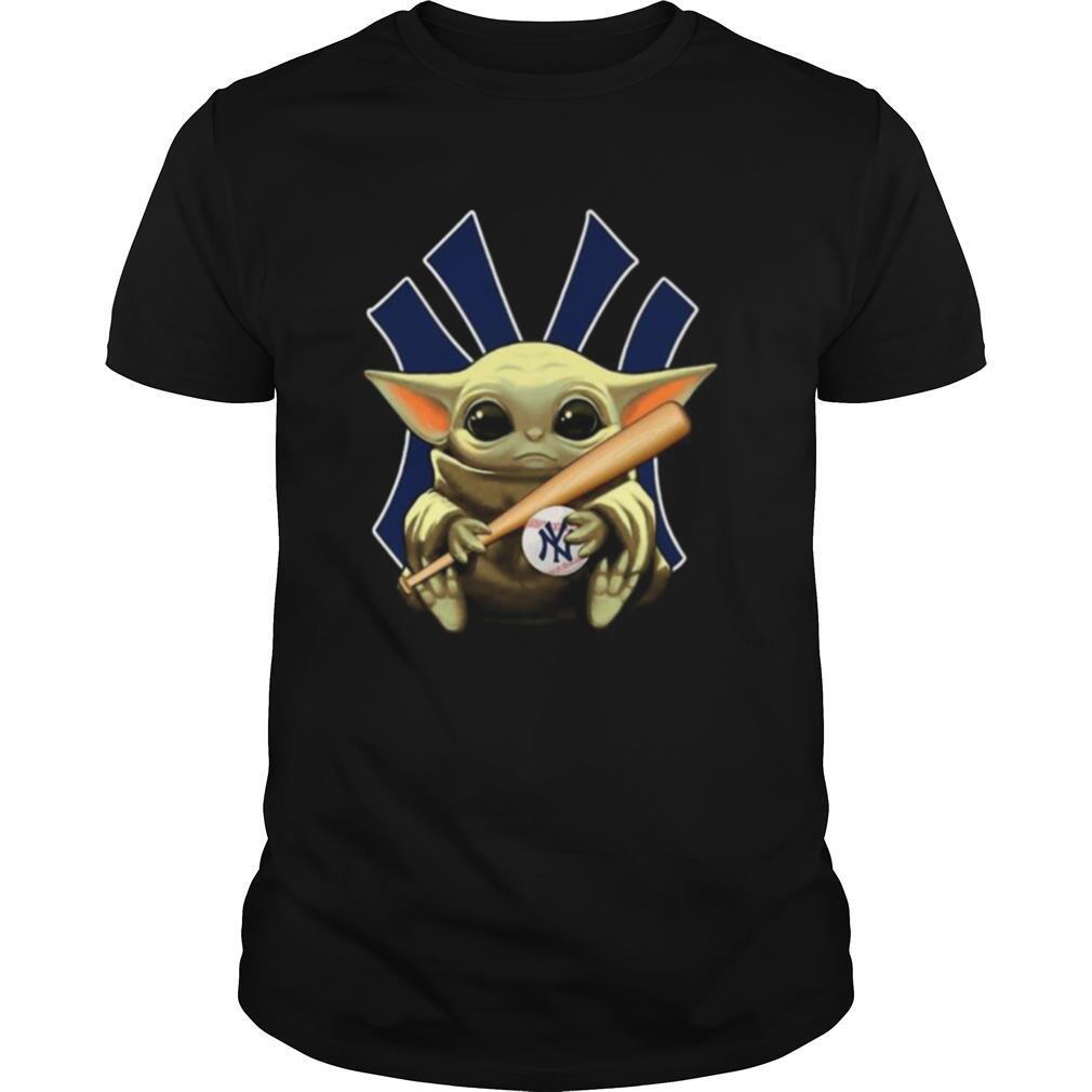 Baby Yoda Hug New York Yankees Baseball