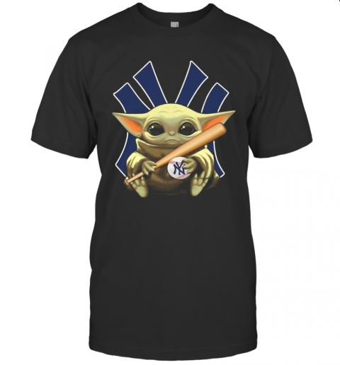 Baby Yoda Hug New York Yankees Baseball T-Shirt