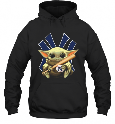 Baby Yoda Hug New York Yankees Baseball T-Shirt Unisex Hoodie