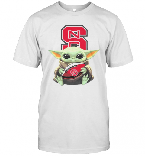 Baby Yoda Hug North Carolina State Football T-Shirt