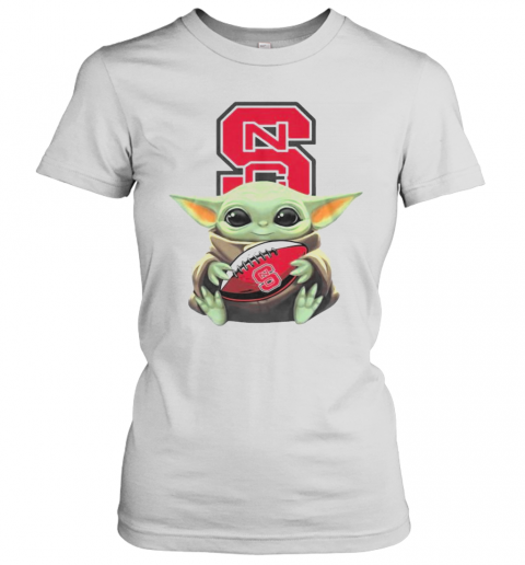 Baby Yoda Hug North Carolina State Football T-Shirt Classic Women's T-shirt