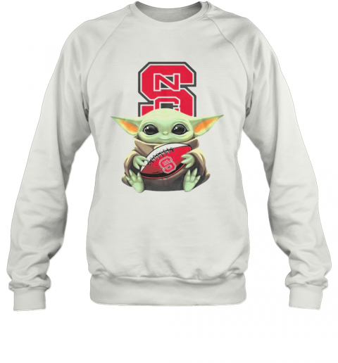 Baby Yoda Hug North Carolina State Football T-Shirt Unisex Sweatshirt