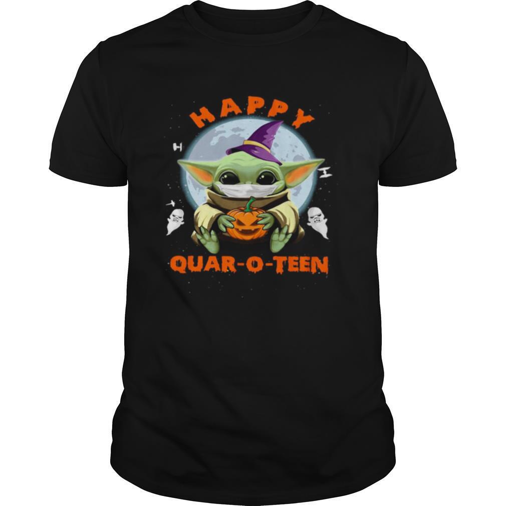 Baby Yoda Hug Pumpkin Happy Quar o teen shirt