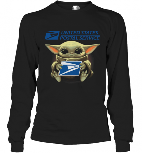 Baby Yoda Hug United States Postal Service It'S Dangerous To Go Alone Take This T-Shirt Long Sleeved T-shirt 