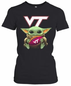 Baby Yoda Hug Virginia Tech Football T-Shirt Classic Women's T-shirt