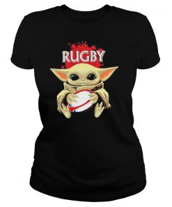 Baby Yoda hug Rugby shirt