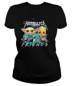 Baby yoda and baby groot metallica friends shirt