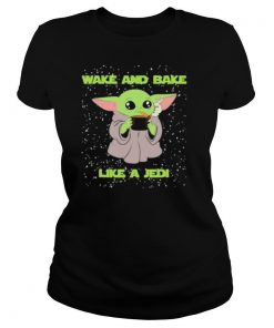 Baby yoda smoking wake and bake like a jedi shirt