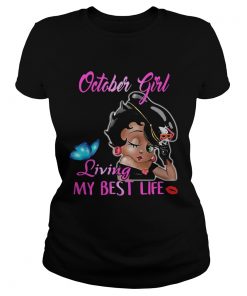 Betty boop october girl living my best life butterfly  Classic Ladies