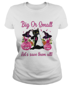 Black Cat Tattoo Breast Cancer Awareness Witch Big Or Small Lets Save Them All Halloween  Classic Ladies