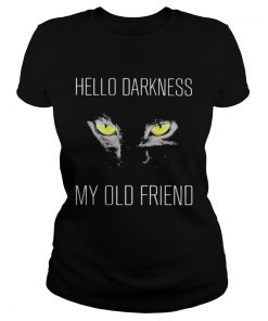 Black cat hello darkness my old friend night  Classic Ladies