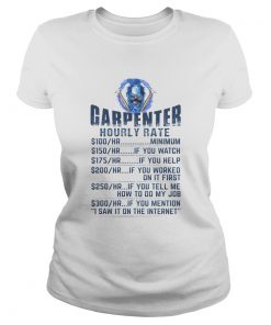 CARPENTER HOURLY RATE SKULL  Classic Ladies